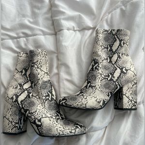 snake skin booties from Steve Madden